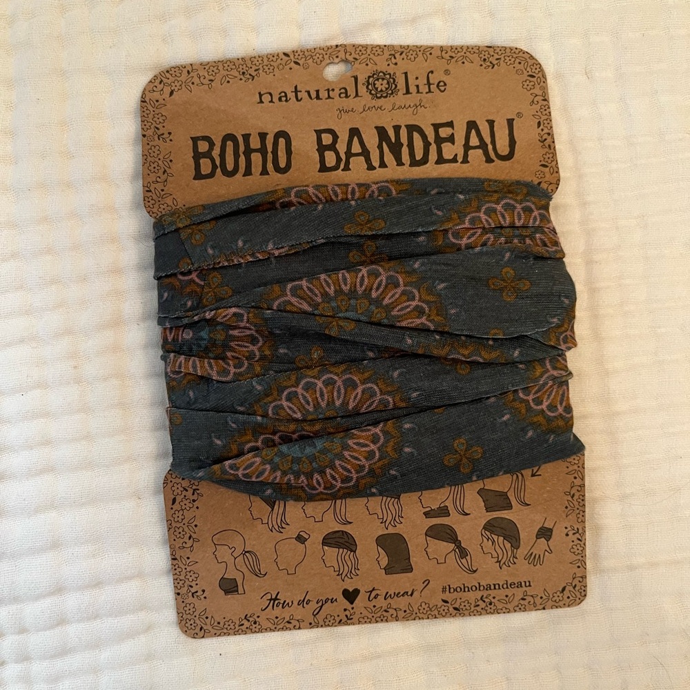 Natural Life Boho Bandeau in Green and Brown